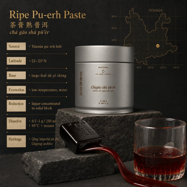 The design — Ripe Pu-erh Paste