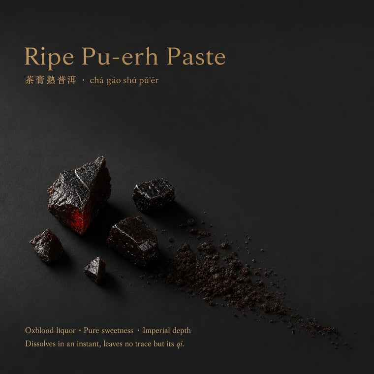 The design — Ripe Pu-erh Paste