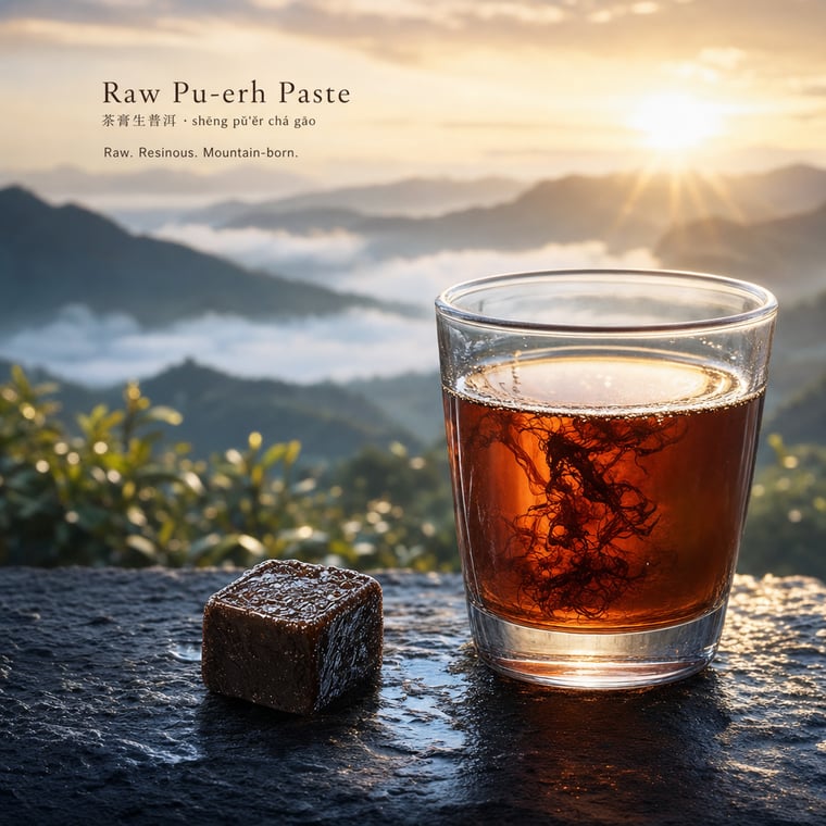 The design — Raw Pu-erh Paste