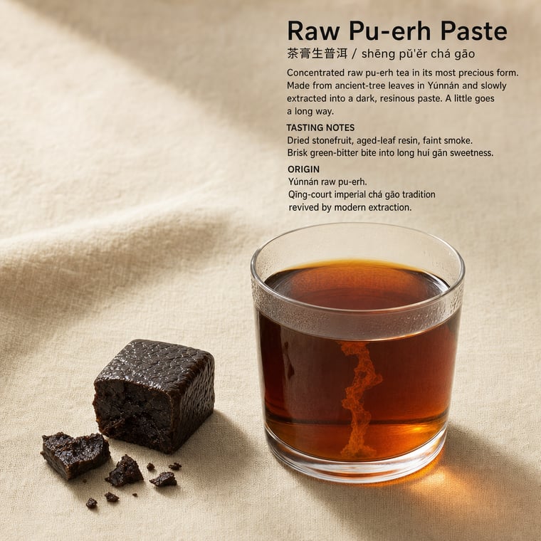 The design — Raw Pu-erh Paste