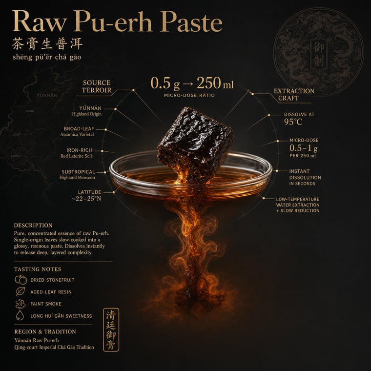 The design — Raw Pu-erh Paste