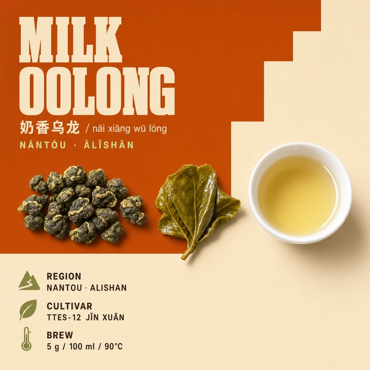 The design — Nǎi Xiāng Oolong
