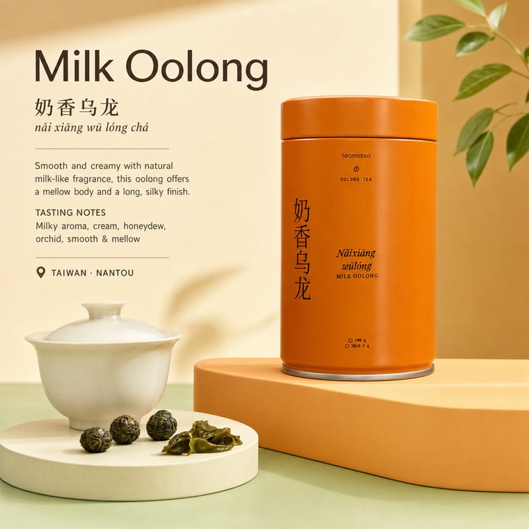 The design — Nǎi Xiāng Oolong