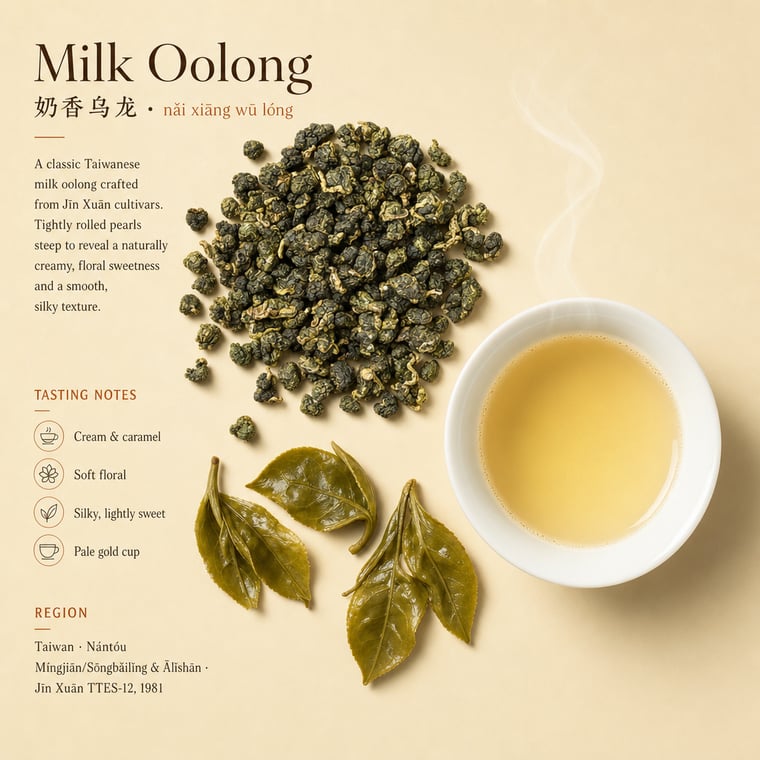 The design — Nǎi Xiāng Oolong