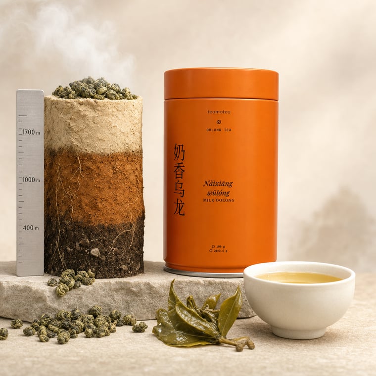 The design — Nǎi Xiāng Oolong