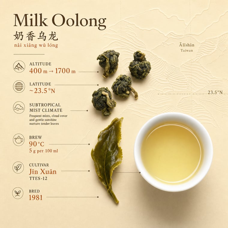 The design — Nǎi Xiāng Oolong