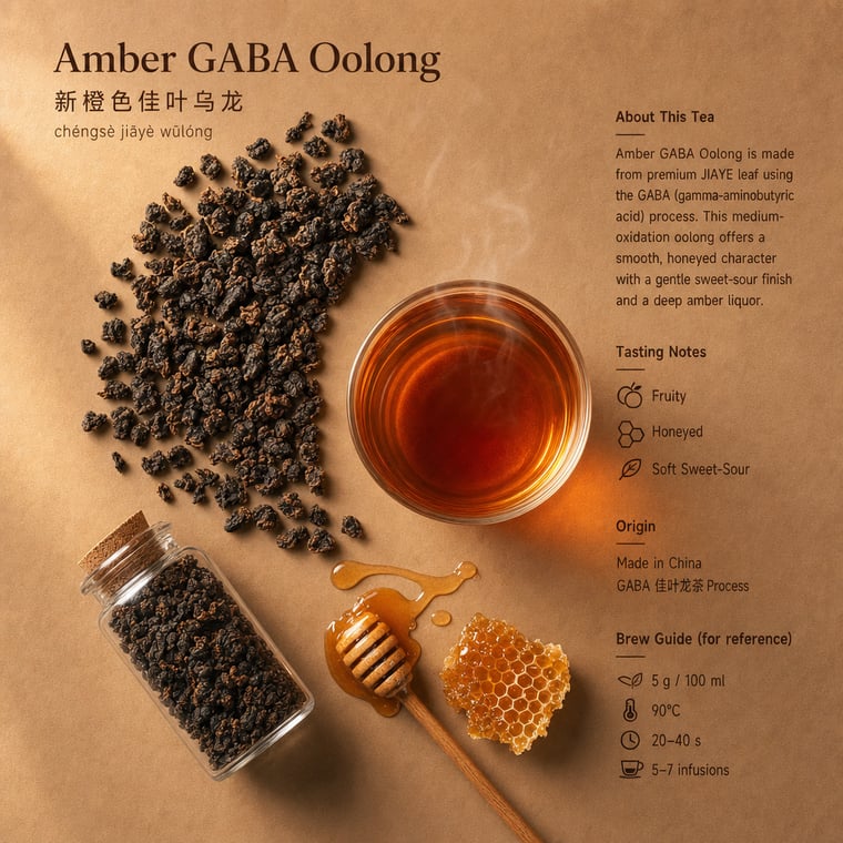 The design — Amber GABA Oolong