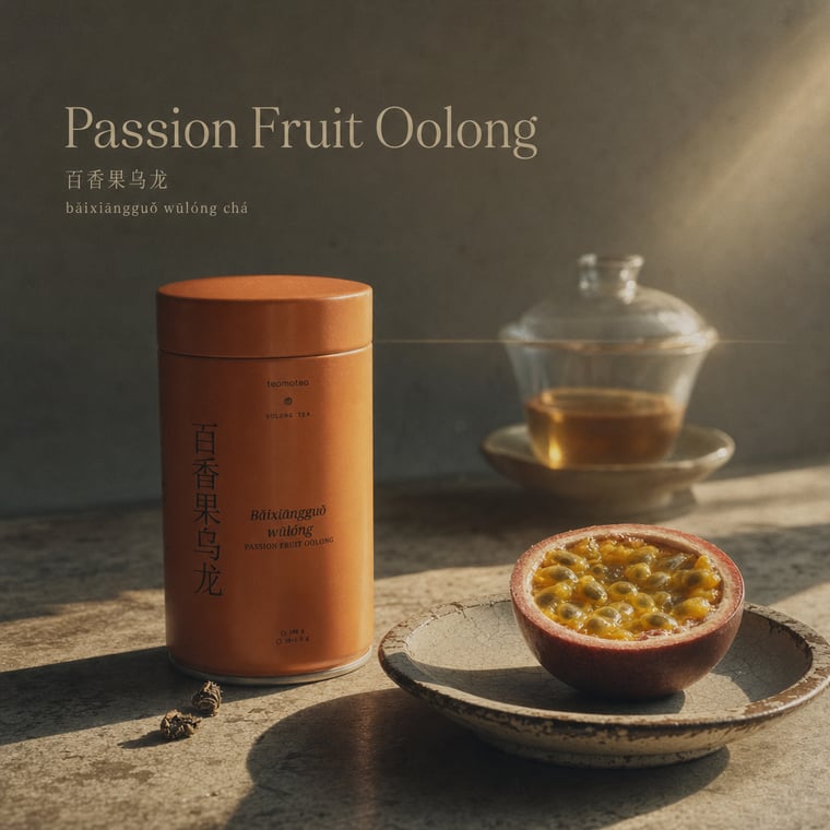 The design — Passion-Fruit Oolong