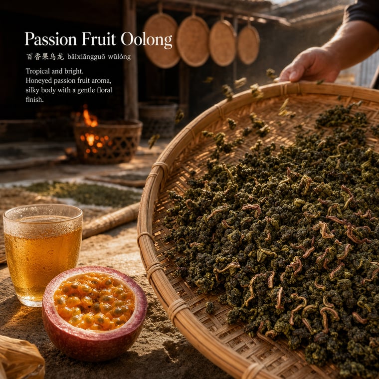 The design — Passion-Fruit Oolong