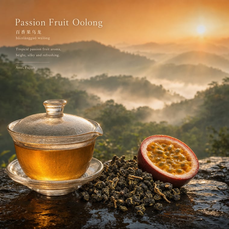 The design — Passion-Fruit Oolong