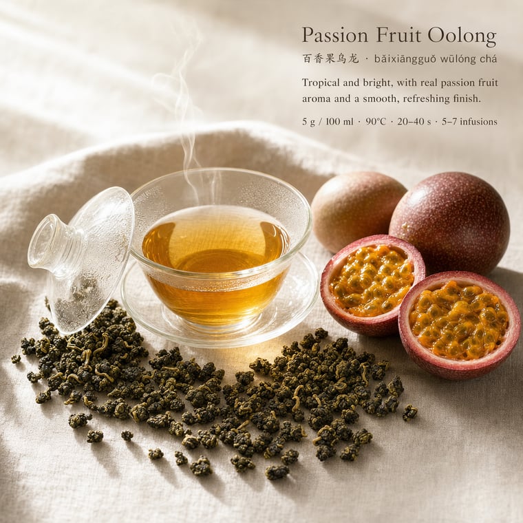 The design — Passion-Fruit Oolong