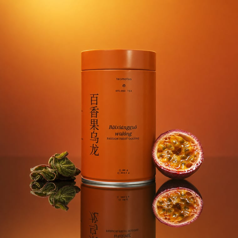 The design — Passion-Fruit Oolong