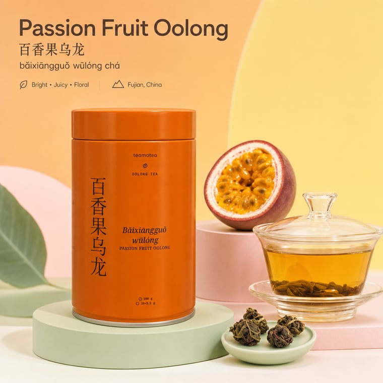 The design — Passion-Fruit Oolong