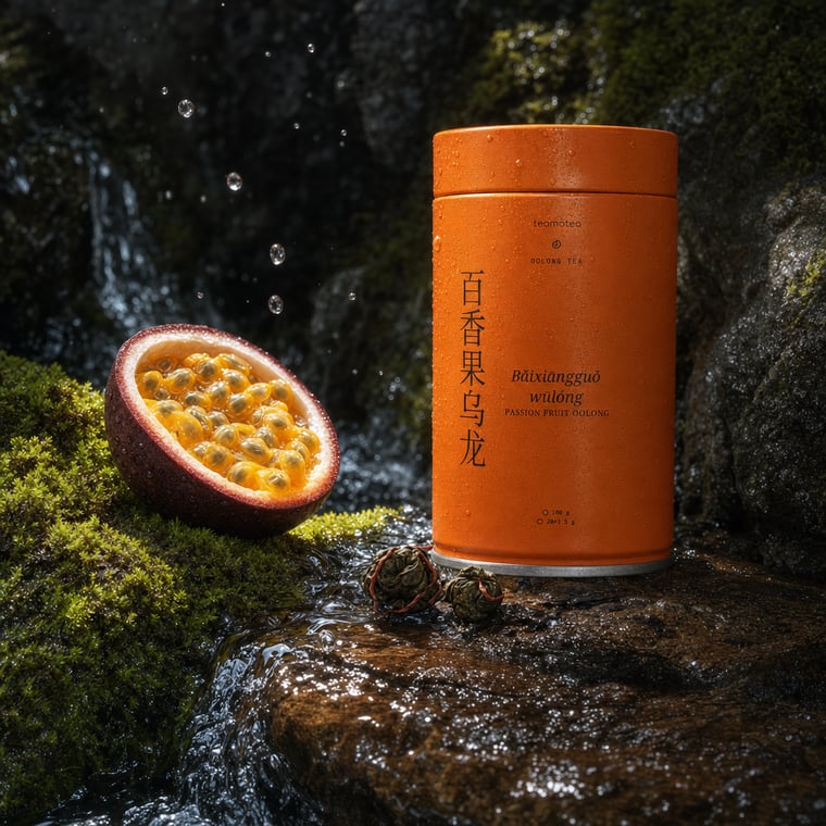 The design — Passion-Fruit Oolong