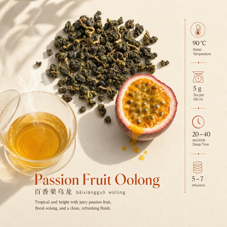 The design — Passion-Fruit Oolong