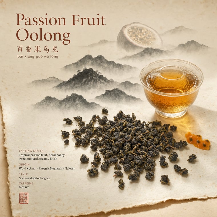 The design — Passion-Fruit Oolong