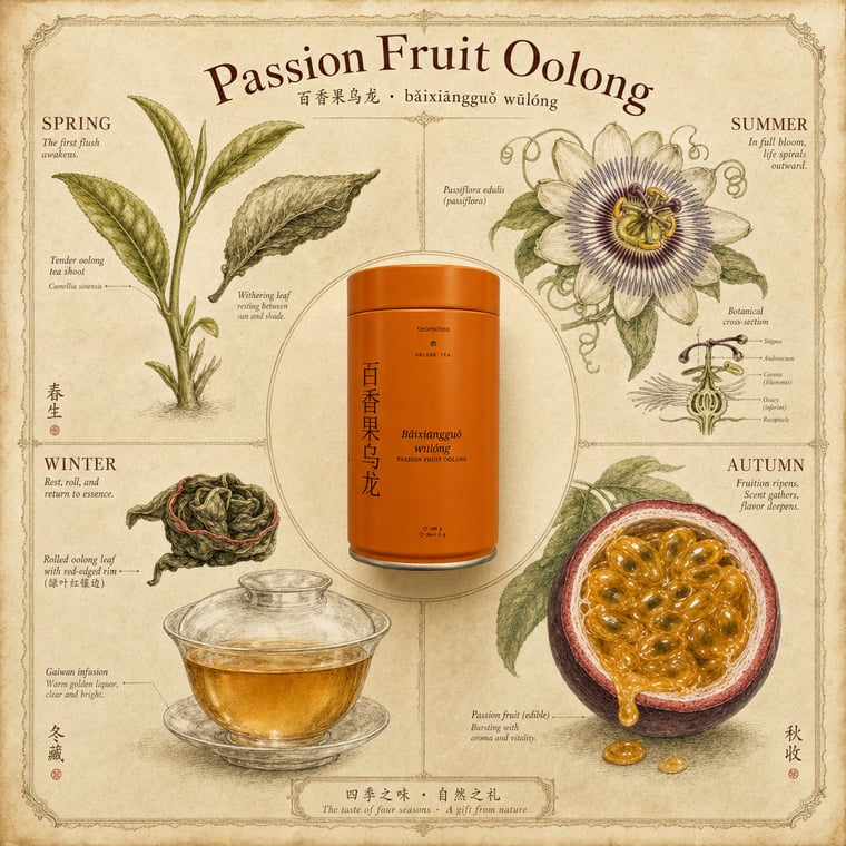 The design — Passion-Fruit Oolong