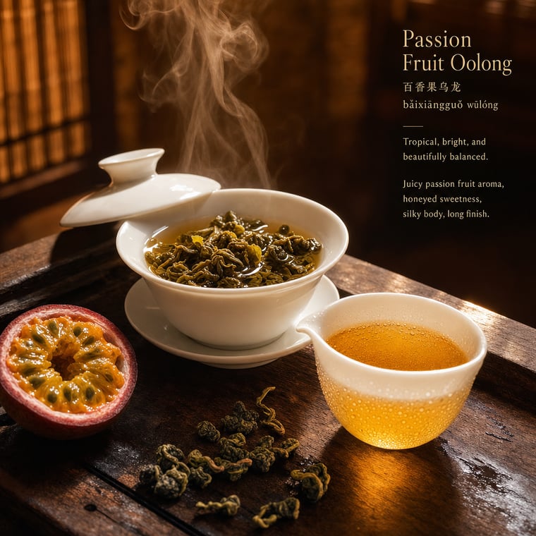 The design — Passion-Fruit Oolong