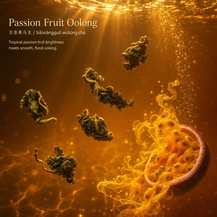 The design — Passion-Fruit Oolong
