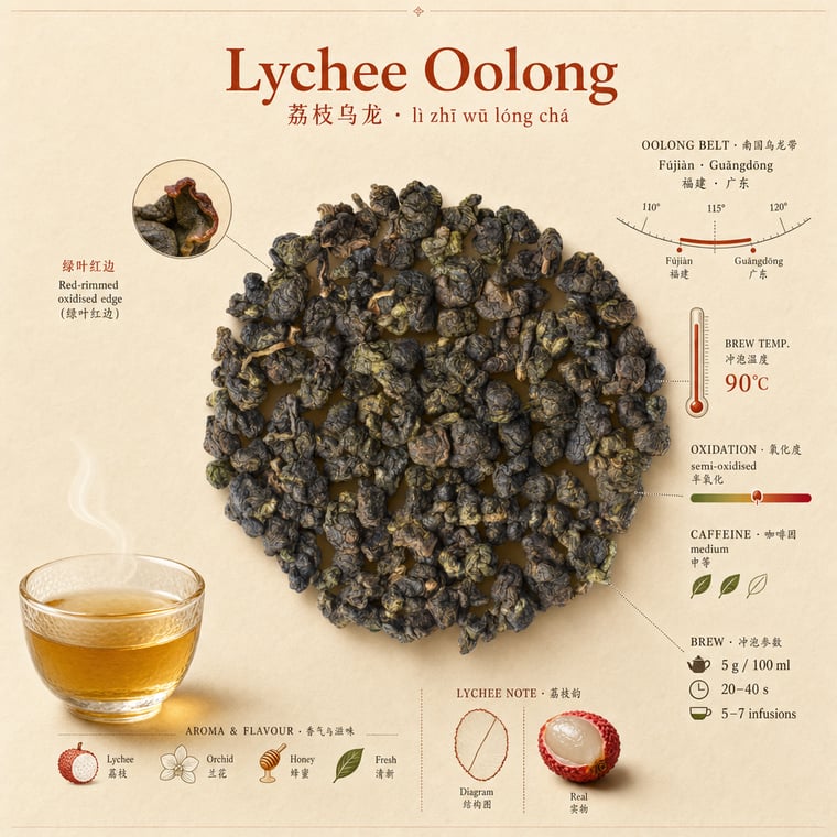 The design — Lychee Oolong