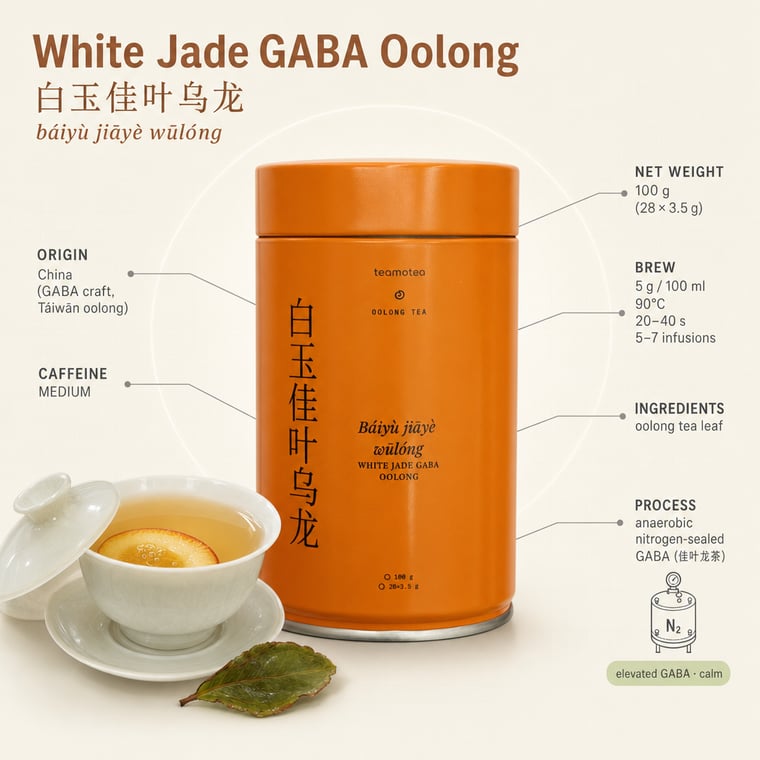 The design — White Jade GABA Oolong