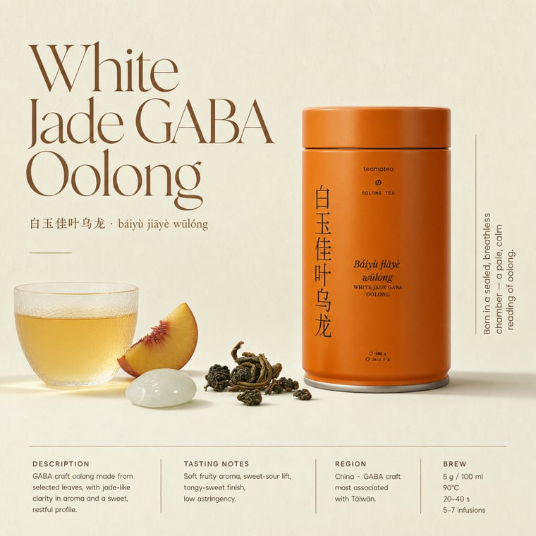The design — White Jade GABA Oolong