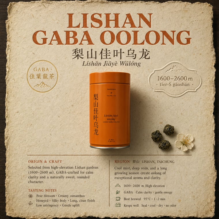 The design — Lishan GABA Oolong