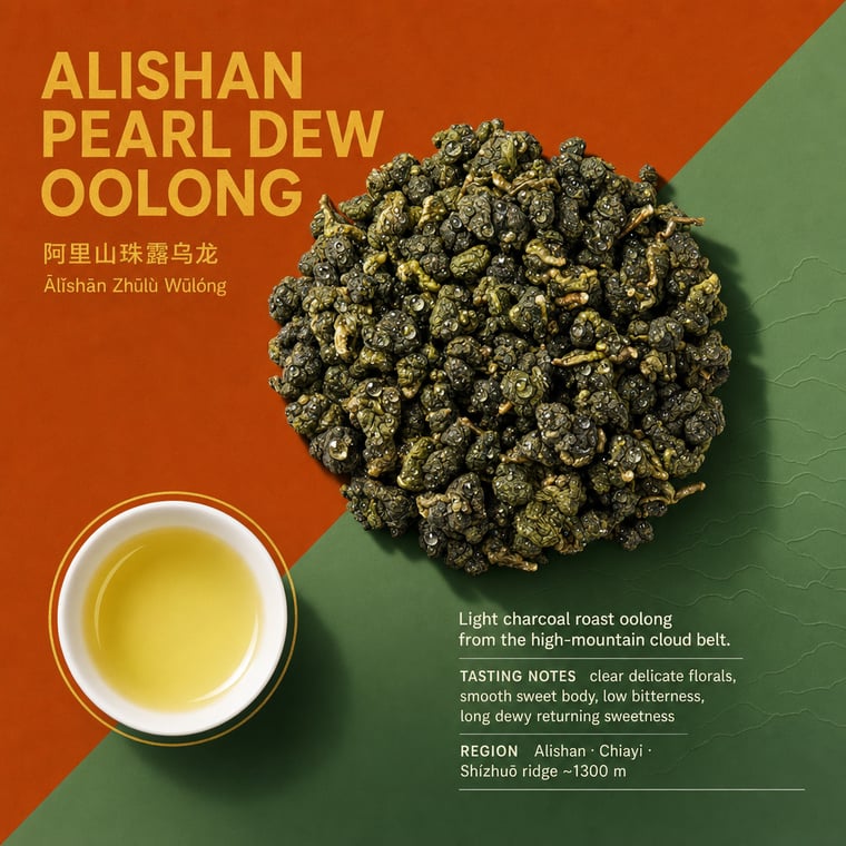 The design — Ālǐshān Zhū Lù Chá