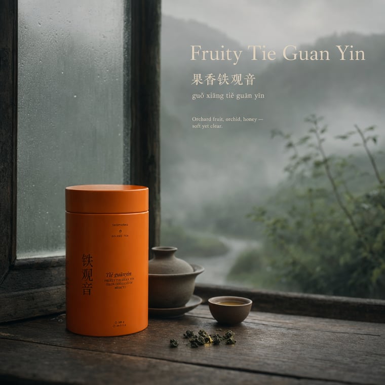 The design — Fruity Tie Guan Yin