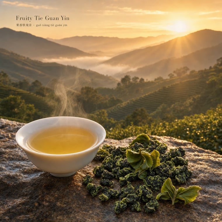 The design — Fruity Tie Guan Yin