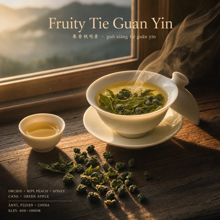 The design — Fruity Tie Guan Yin