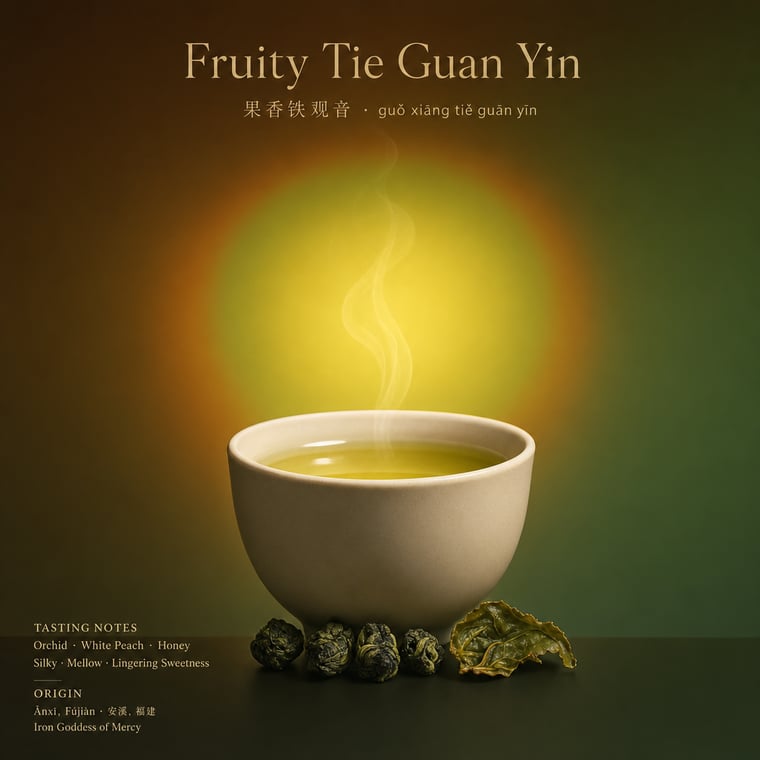 The design — Fruity Tie Guan Yin