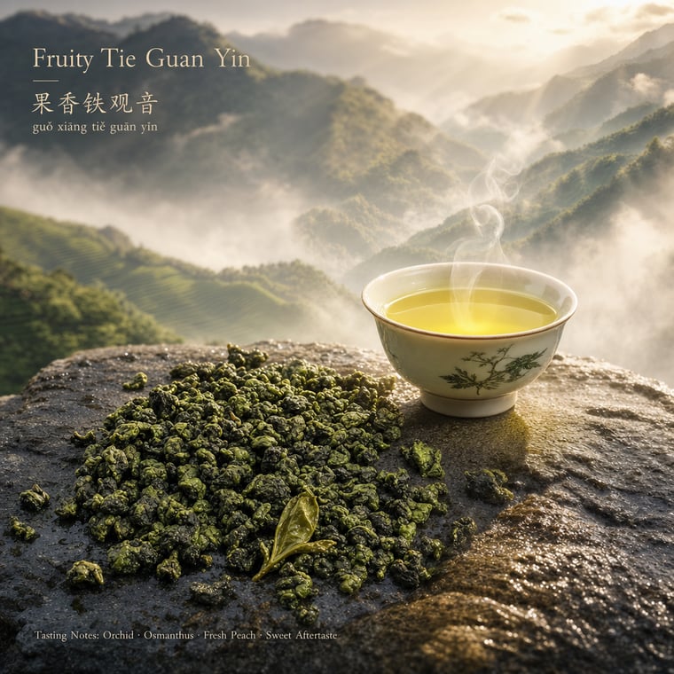 The design — Fruity Tie Guan Yin