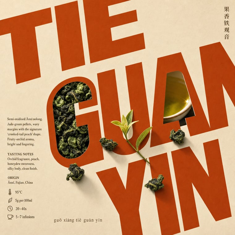 The design — Fruity Tie Guan Yin