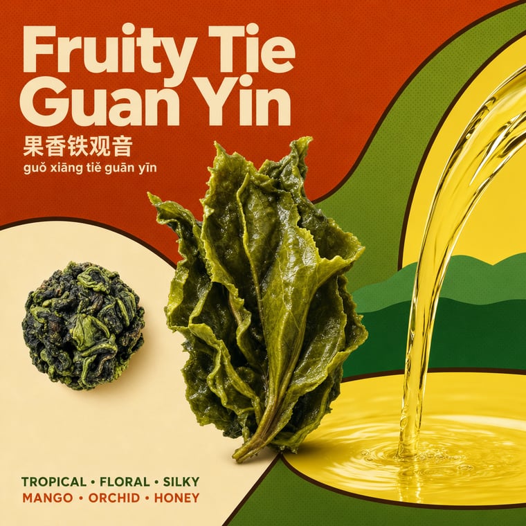 The design — Fruity Tie Guan Yin