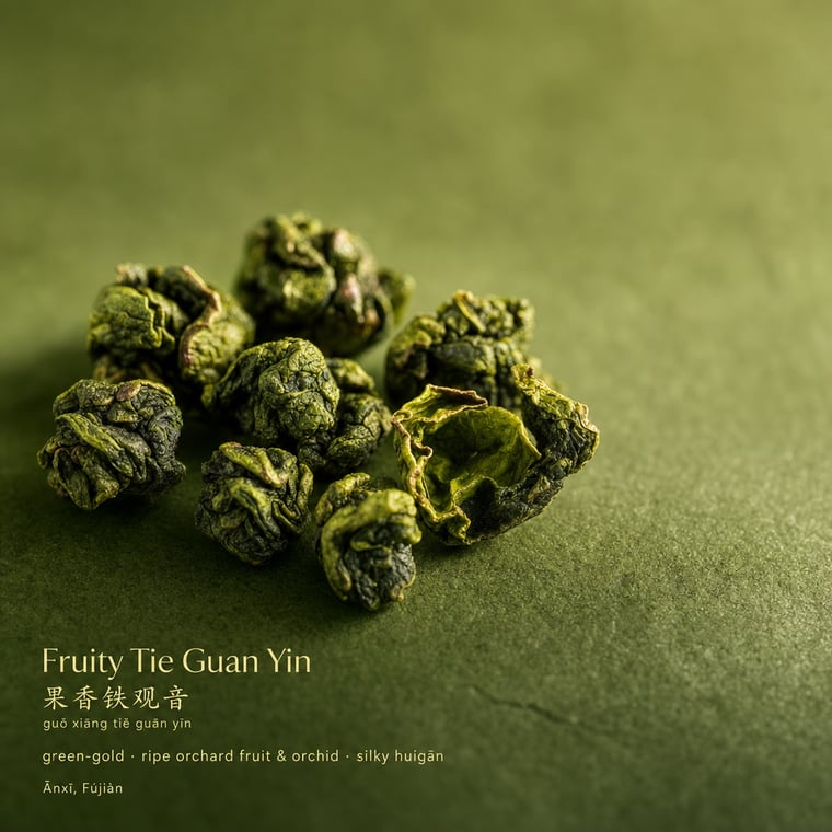 The design — Fruity Tie Guan Yin