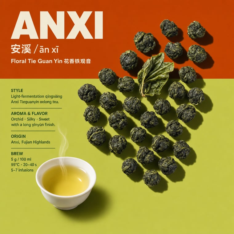 The design — Floral Tie Guan Yin