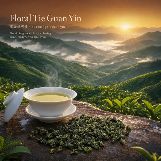 Floral Tie Guan Yin