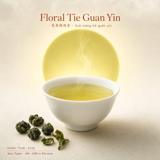 Floral Tie Guan Yin