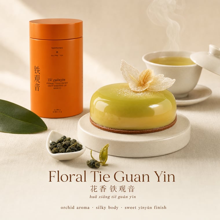 The design — Floral Tie Guan Yin