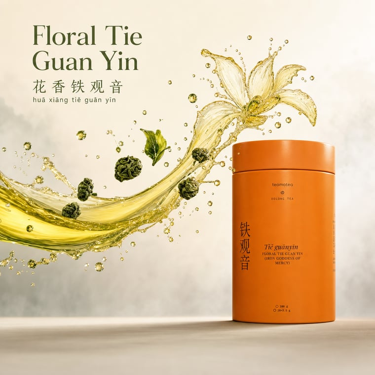 The design — Floral Tie Guan Yin
