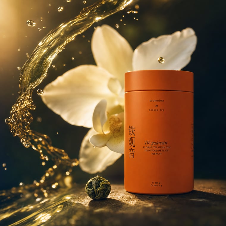 The design — Floral Tie Guan Yin