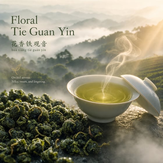 Floral Tie Guan Yin