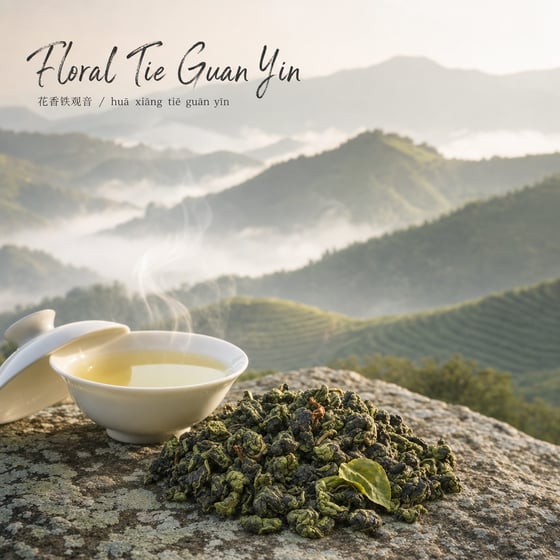 Floral Tie Guan Yin
