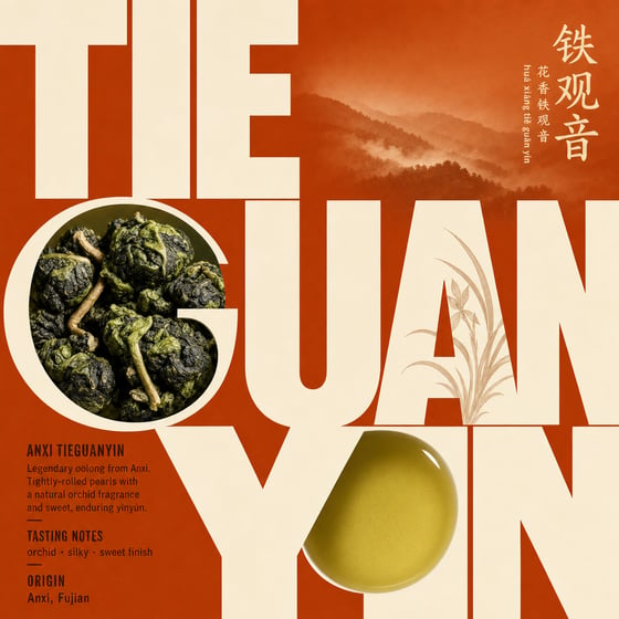Floral Tie Guan Yin