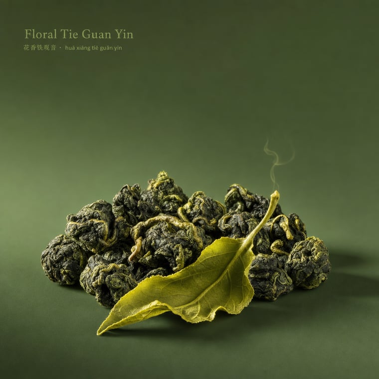 The design — Floral Tie Guan Yin