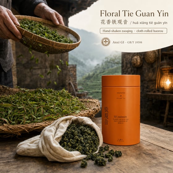 Floral Tie Guan Yin