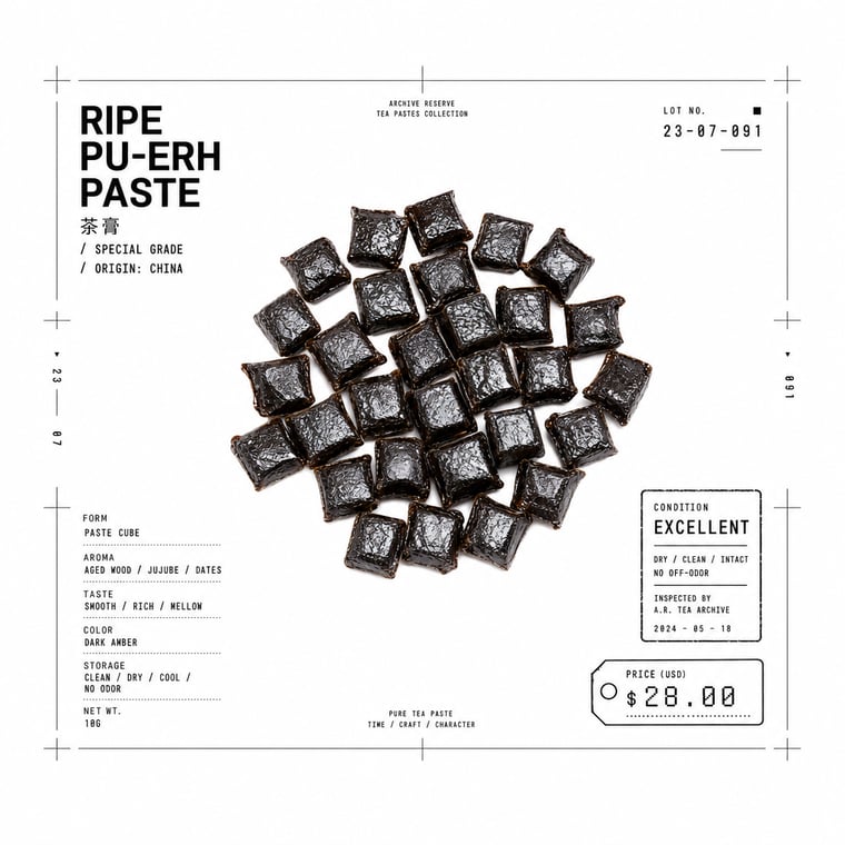The design — Ripe Pu-erh Paste