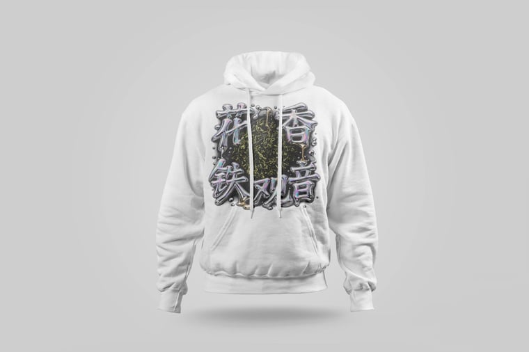 Hoodie — Floral Tie Guan Yin