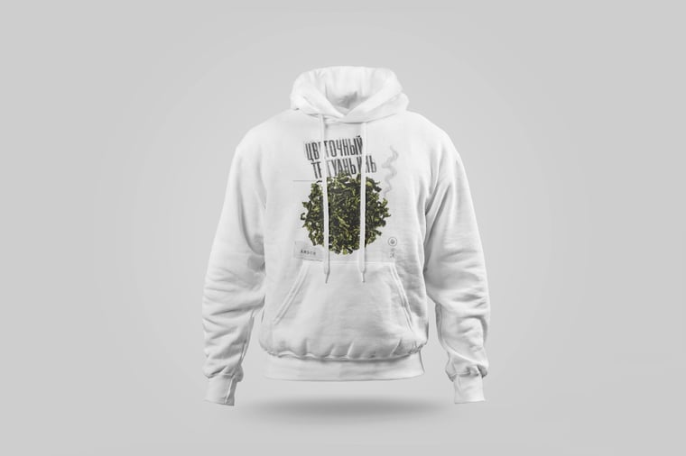 Hoodie — Floral Tie Guan Yin